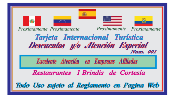 Tarjeta Turistica